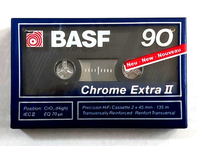 New! BASF Chrome Extra II 90 Type II High Bias Audio Cassette Tape SEALED France
