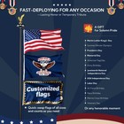 AplusChoice 20ft 13 Gauge Sectional Flag Pole Kit w/  Light US Flag Gold Eagle — photo 6