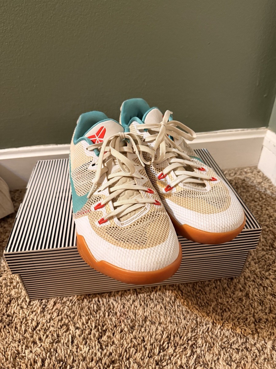 Nike Kobe 11 EM Low Summer 2016 Miami White Teal Men's 11.5 | eBay