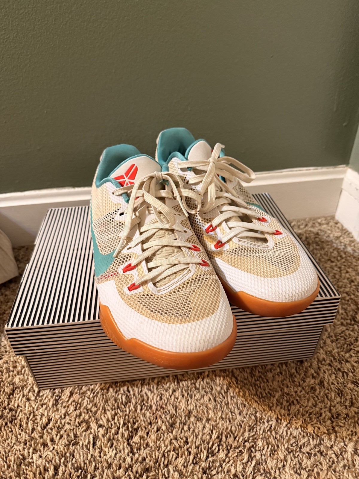 Nike Kobe 11 EM Low Summer 2016 Miami White Teal Men's 11.5