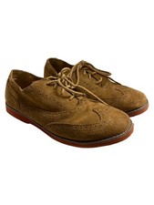 Florsheim Boy's Oxford Dress Shoes Mocha Suede Wing Tip JR Style Youth Size 5