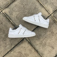 RARE VINTAGE Valentino Rockstud Untitled Shoes White Gold Size 41EU