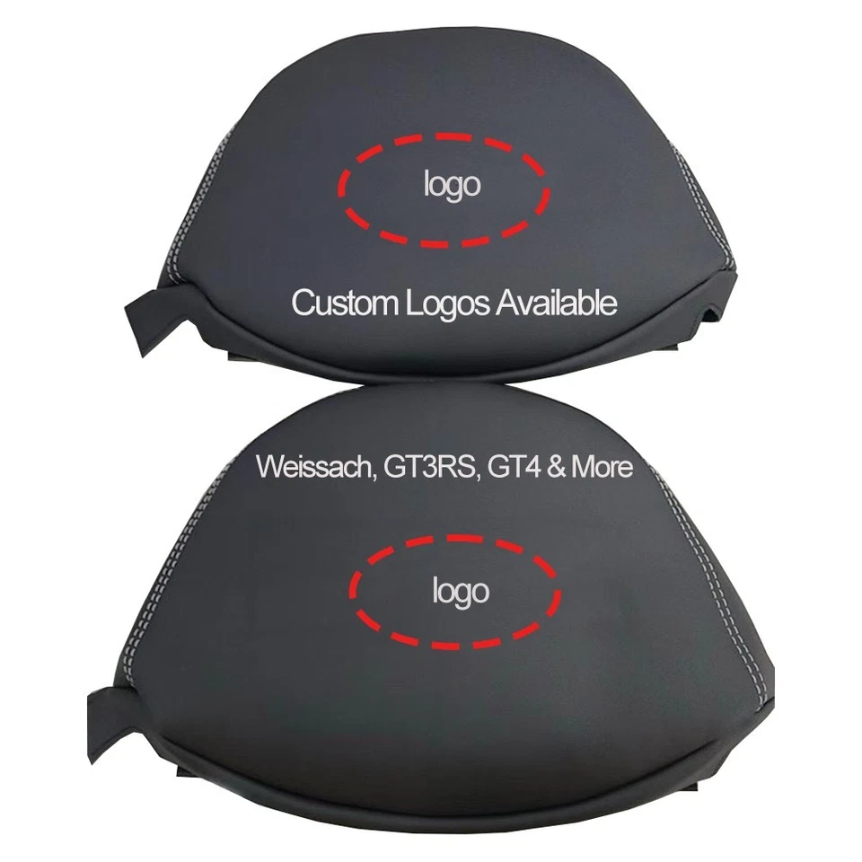 2PS Carbon Fiber Racing Bucket Seats Headrest Cover for Porsche 992/991/981/918 - Изображение 2 из 4