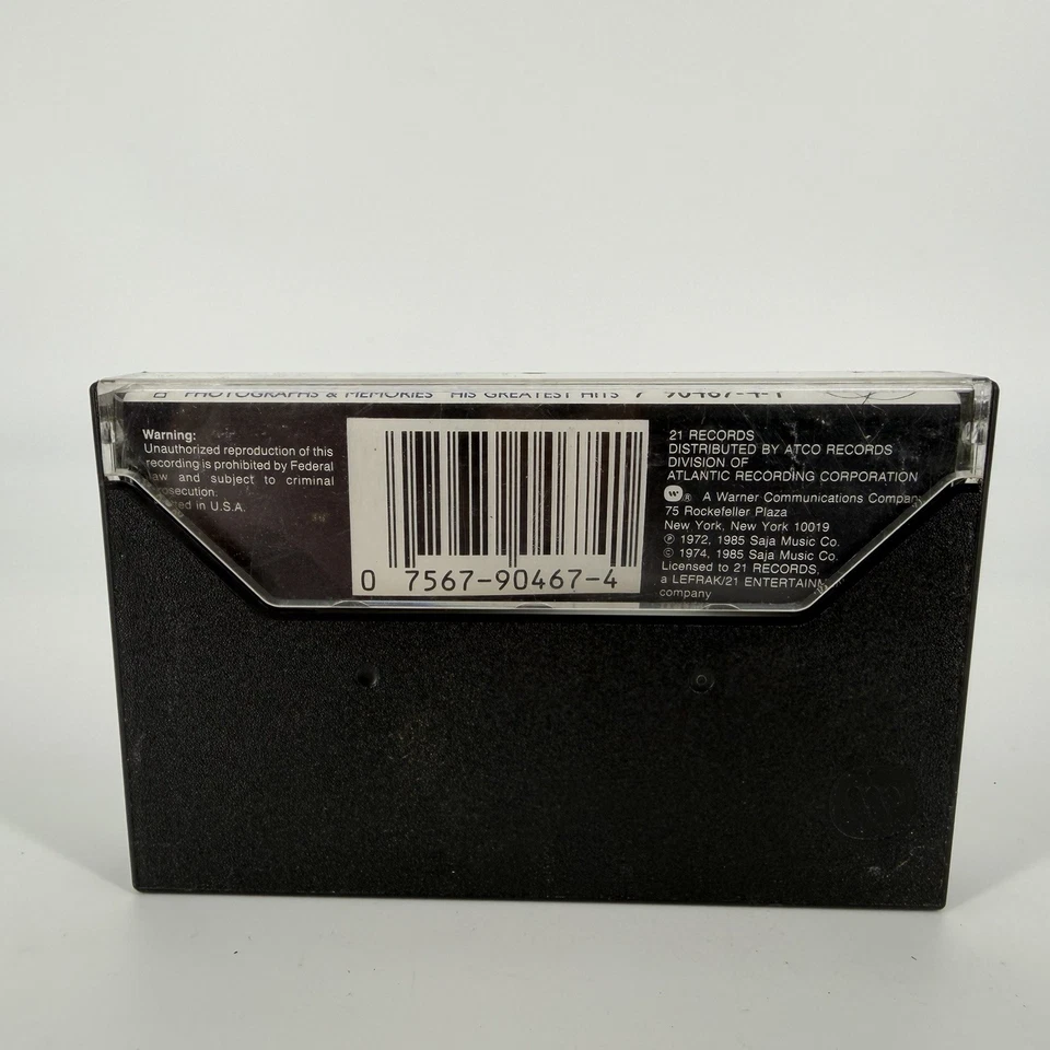 Jim Croce Photographs & Memories Greatest Hits 1974 Audio Cassette Tape - Image 2 of 4