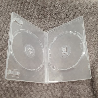 1 x Amaray 2 Wege Double Face on Face DVD CD Spiel KLAR Hülle 14mm Wirbelsäule 2 Disk