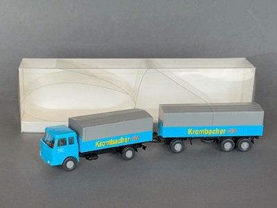 wiking 1:87 Hanomag-Henschel Stahlpritsche Lastzug, KROMBACHER, in OVP neuwertig