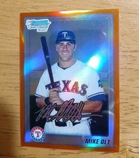 2011 Bowman Chrome Orange Refractor Mike Olt Rookie Card 12/25 Rangers RC