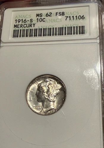 1916-S Mercury Dime — photo from the most recent tracked eBay sale
