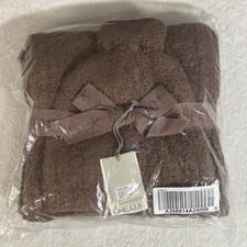 Barefoot Dreams CozyChic Beanie Pom Pom  Scarf Set Chestnut Warm Winter