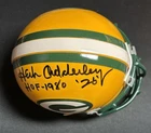 Herb Adderley signed football mini helmet Packers HOF 1980 Inscription No COA