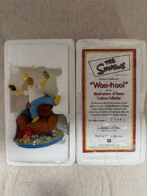 Hamilton Collection Simpsons Homer  Woo-hoo!  Sculpture COA Chair Figure