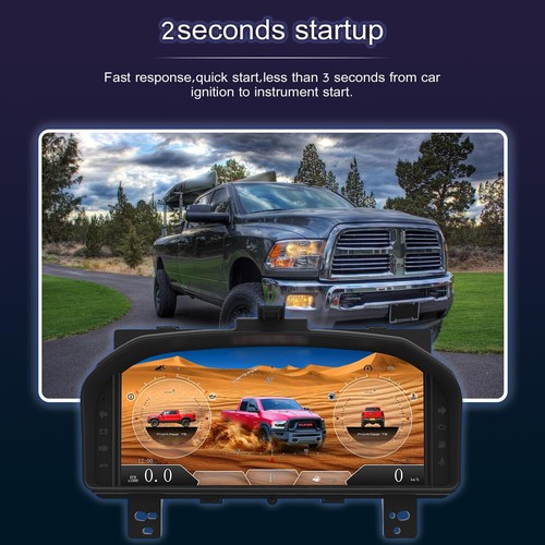 New Digital LCD Instrument Cluster Speedometer Dashboard For Dodge Ram 2013-2018 - Picture 8 of 15