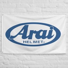 Arai Helmet Flag 3x5 ft Garage Banner Man Cave Wall Decor