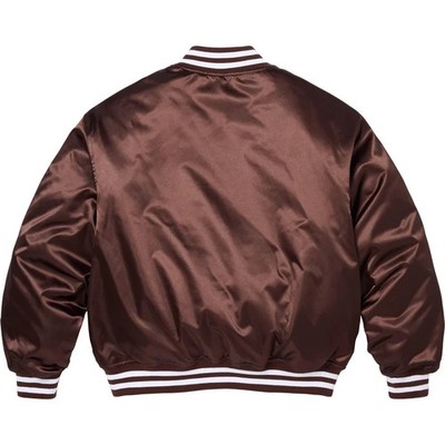 SS26 Supreme Champion Satin Varsity Jacket Brown XL | eBay