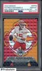 2023 Mosaic Orange Fluorescent Epic Performers Patrick Mahomes II /25 PSA 10