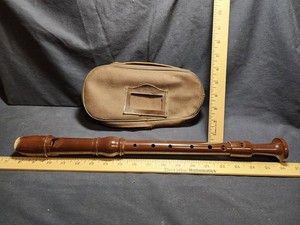 Antique Dolmetsch Treble Dolonite Recorder w/Case Used 