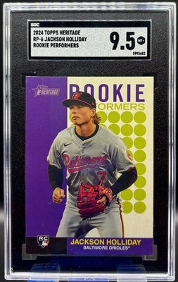 2024 Topps Heritage High Number Jackson Holliday Rookie Performers #RP-6 SGC 9.5