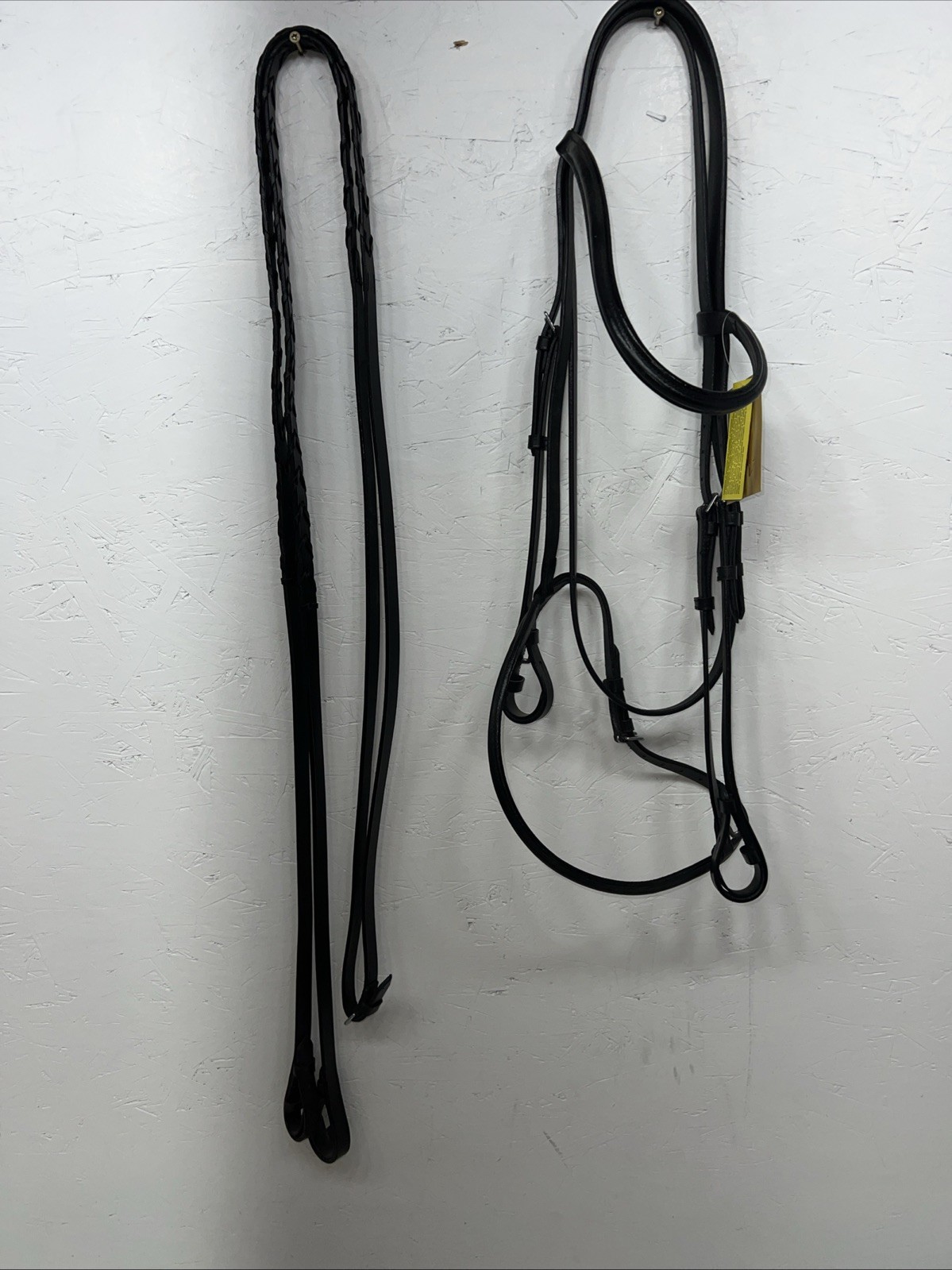 New Silver Fox Black Draft English Snaffle Bridle #20-8555-2 BB-35