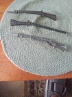 3 Vintage Civil War &WW2 2 Cast Iron 1 Cast Lead Rifle Letter Openers Nice Cond