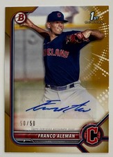 2022 Bowman Franco Aleman Gold 50/50 1st Auto PPA-FA Guardians READ DISCRIPTION