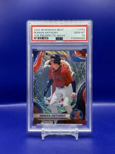 2024 Bowman's Best Top Prospects Roman Anthony Wave Refractor (RC) PSA 10 Pop 11