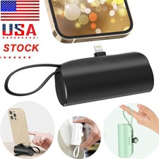 5000mAh Mini Power Bank Portable Fast Charger External Battery For iPhone, White