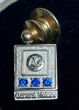 AC General Motors 15 Yr Employee Tie Tack - 1/10 10KT - Pre 70's Delco Merger