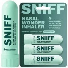 Sniff Nasal Sticks by - All Natural Refreshing Nasal Inhaler - Breathe Freely...