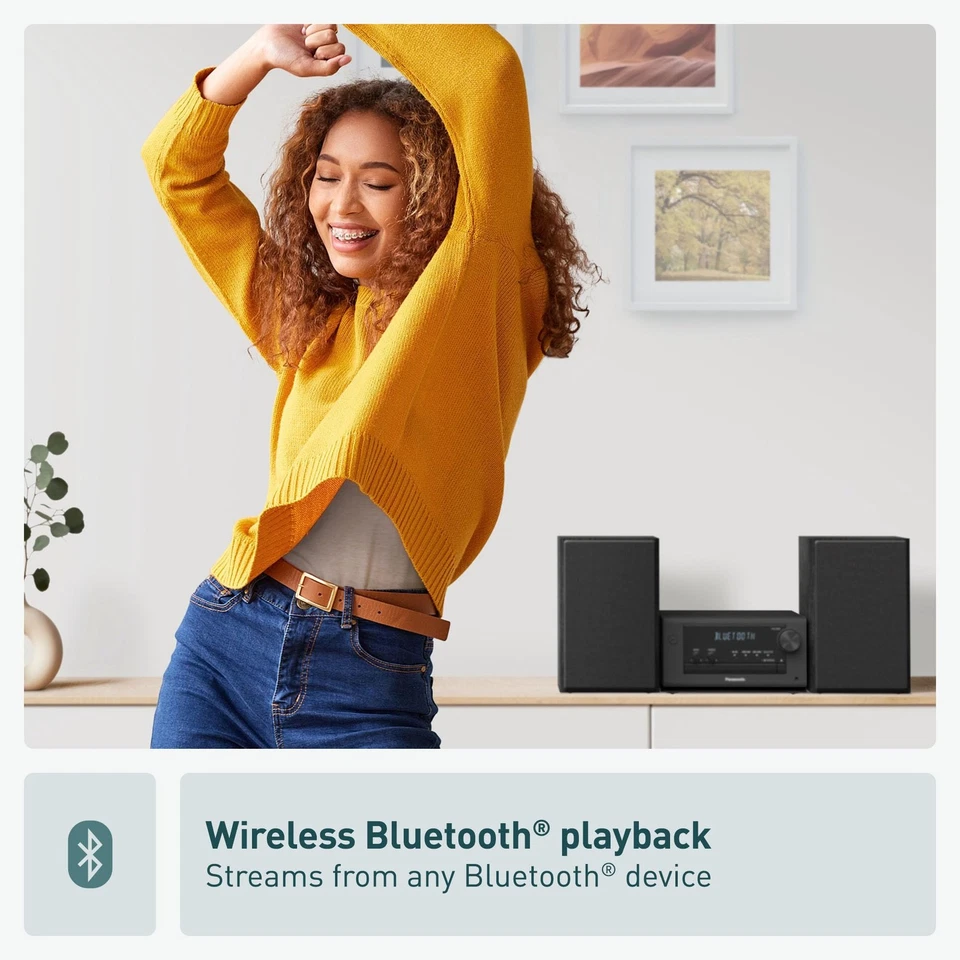 Panasonic Compact Stereo System with CD Player, Bluetooth, FM Radio and USB ... - Image 4 of 4