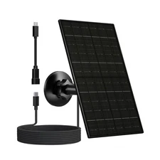 Zivif Solar Panel for Security Camera, 7W Solar Charger with Micro USB & USB-...