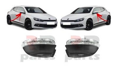 Für VW Scirocco 08-17, VW EOS 08-15 Seitenspiegelblinker Mit Licht Paar Set