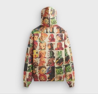 Kith x Marvel vs Capcom Fighter All-Over Print Vintage Nelson Hoodie Sandrift
