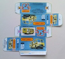 Vorlage für Repro Box Matchbox Superfast Nr. 54 Mobile Home