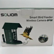Smart Bird Feeder SOLIOM HD Video Camera with Solar Panel &  WiFi  connect BF08S