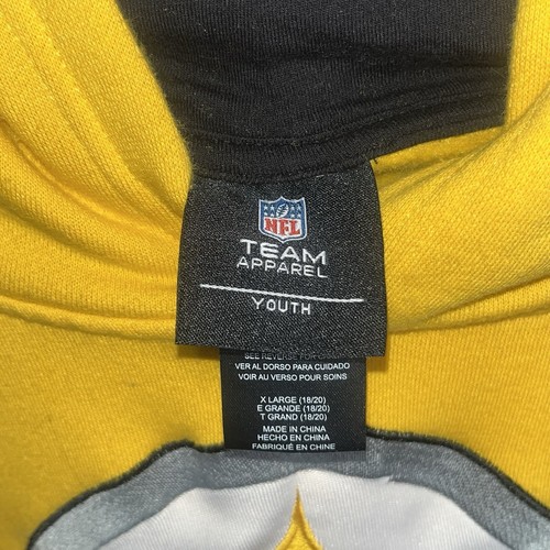 NFL Pittsburgh Steelers Hoodie - Yellow Gold W/ Cloth Logo Size Youth XL 18/20 - Picture 4 of 5