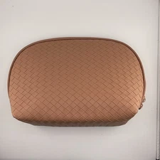 Glo Tech 2 Piece Cosmetic Bag Nested Set Brown Color MSRP $60