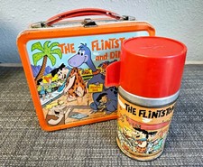 Flintstones  Alladin Vintage 1962 Metal Lunchbox with original Thermos Very Nice