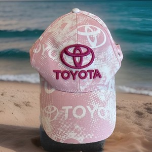 Pink Adjustable Toyota Baseball Cap With Logo