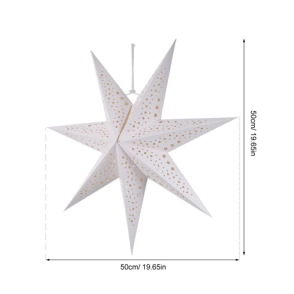 3pcs Paper Star Pendant Lampshade - Christmas Party Lampshade Hanging - Ceiling - Image 2 of 4