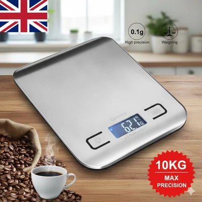 TANBURO 10KG Digital LCD Electronic Kitchen Scale Weighing Food Cooking Postal Scales