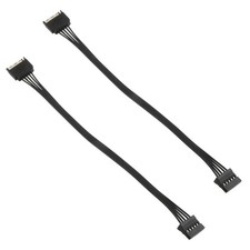 2 PCS Black 12.6 Inch 15 Pin SATA Power Extension Male to Female Cable HDD