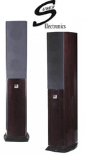 New Suber Electronics Floor Standing Tower Speaker Pair, Metallic Cherry
