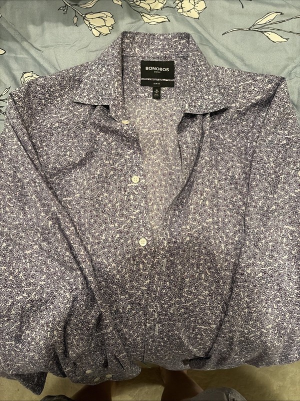 Bonobos Shirt Men's 16/34 Slim Fit  Button Up Long Sleeve
