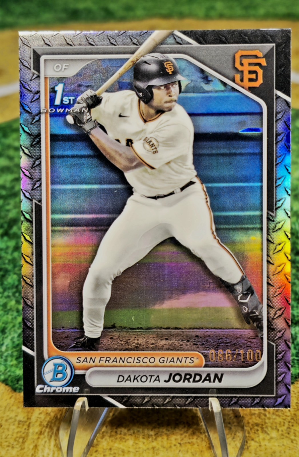 2024 Bowman Draft - Chrome Dakota Jordan #BDC-71 Steel Metal Refractor /100 (RC)