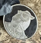 JOE CAMEL 1 oz. SILVER  ART ROUND, .999 SILVER, CIRCULATED, 80th ANN., 1993!