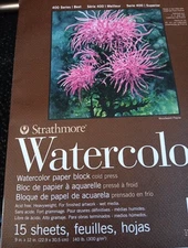 Strathmore 400 Series Watercolor Block 9x12 Cold Press 140 lb Acid Free Paper