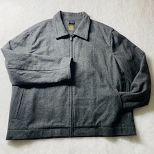 Old Navy Mens Gray Long Sleeve Full Zip Pockets Wool Blend Modern Jacket Sz 2XL