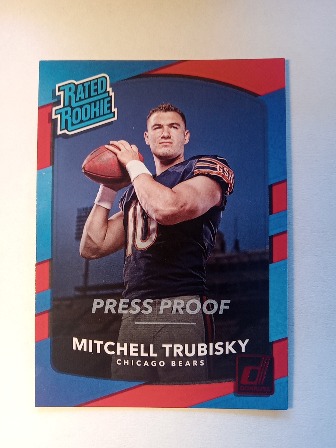MITCHELL TRUBISKY 2017 DONRUSS ROOKIE #328 RED PRESS PROOF BEARS Free Ship!!