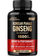 Panax Ginseng 1500 mg - Red Korean Supplement 120 Count Pack of 1 