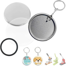 200 PCS 58Mm/2.25 Inch Button Maker Keychains Supplies, Metal Badge Sets with Me